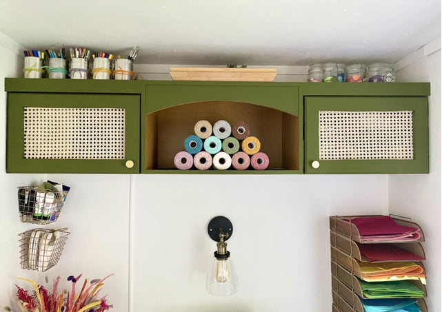 Constance Moss & Whitey White Painted Cabinet Makeover