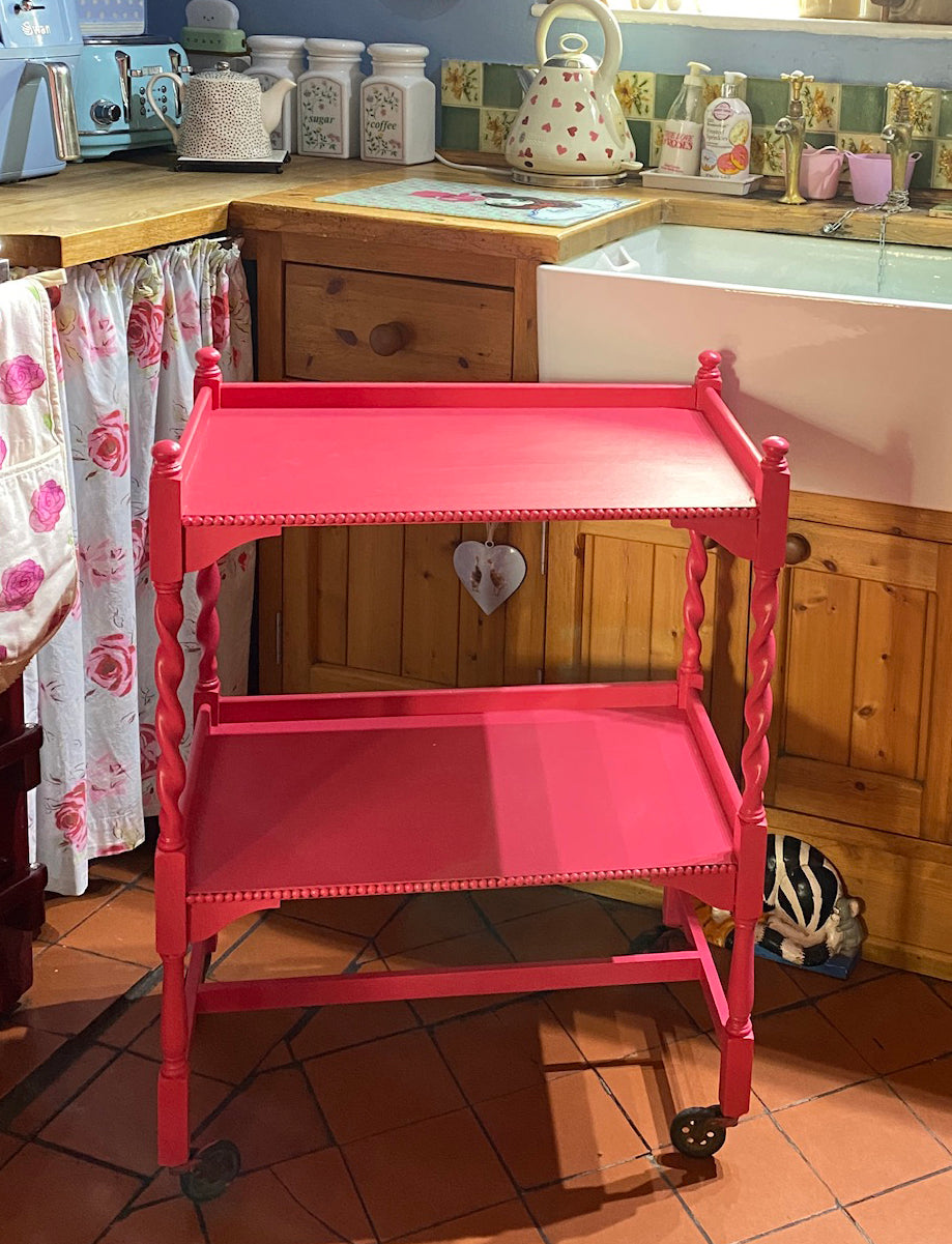Bold & Beautiful Raspberry Punch Trolley Upcycle