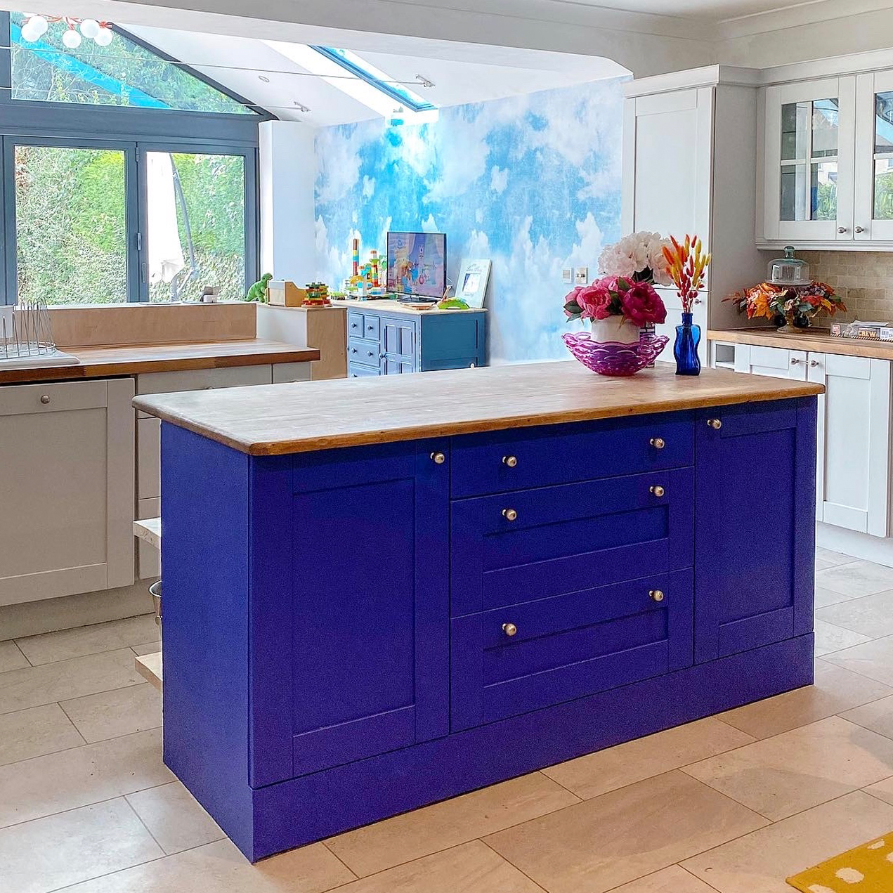 Kiss Me Sloely Kitchen Island Paint Makeover