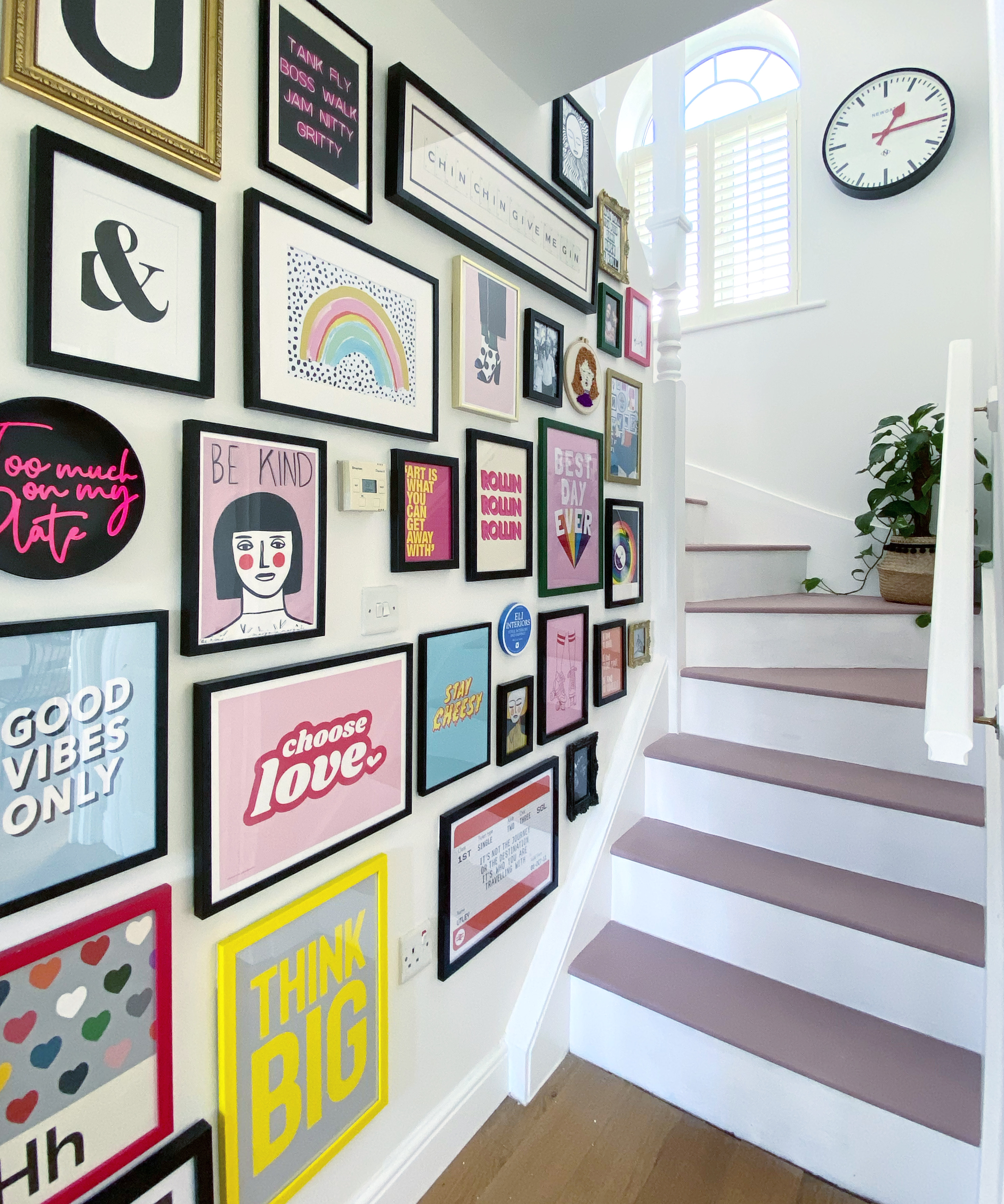 Dazzle Me! & Dusky Blush Staircase Makeover
