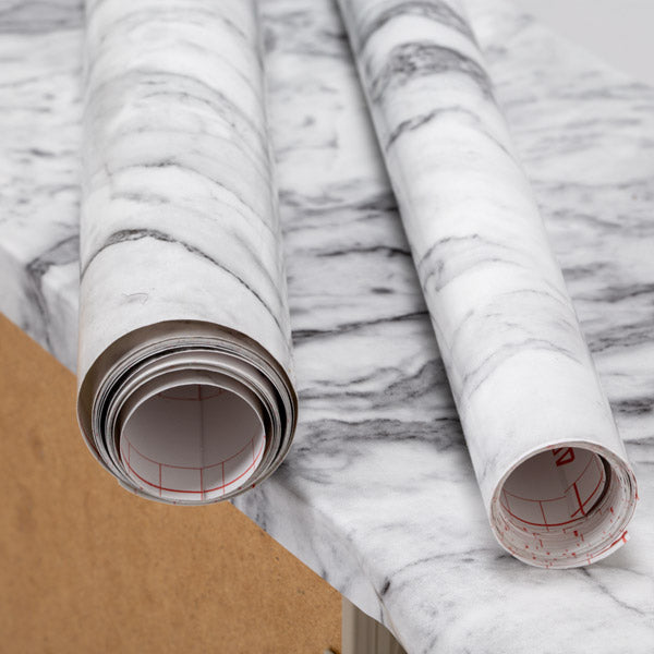 Carrara Smoke Grey Marble Self-Adhesive Vinyl Wrap