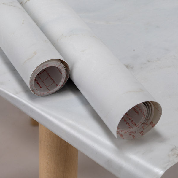 Carrara Veil White Marble Self-Adhesive Vinyl Wrap