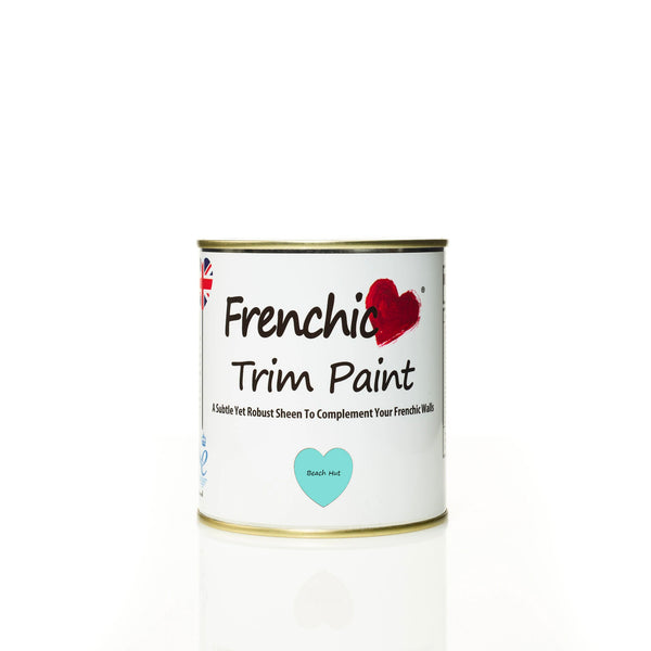 Beach Hut Cheerful Aqua Satin Chalk Trim Paint Frenchic