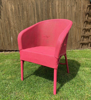 Raspberry Punch Wicker Chair