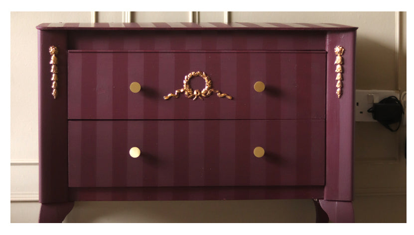 How to Paint Perfect Stripes on Furniture