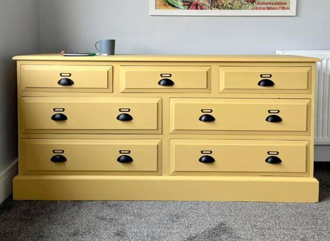 Hot as Mustard Painted Drawer Upcycle