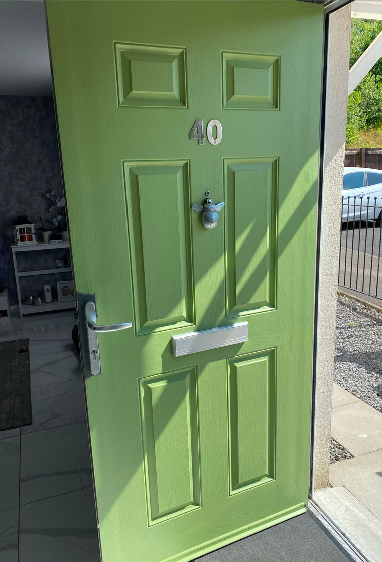 Smudge then Matcha Door Upcycle