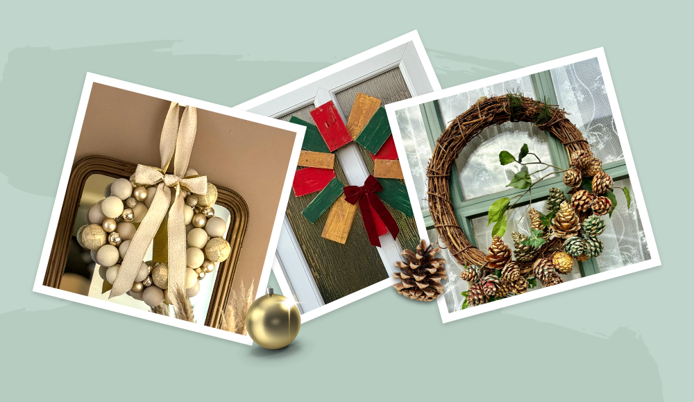 One Christmas wreath – three ways