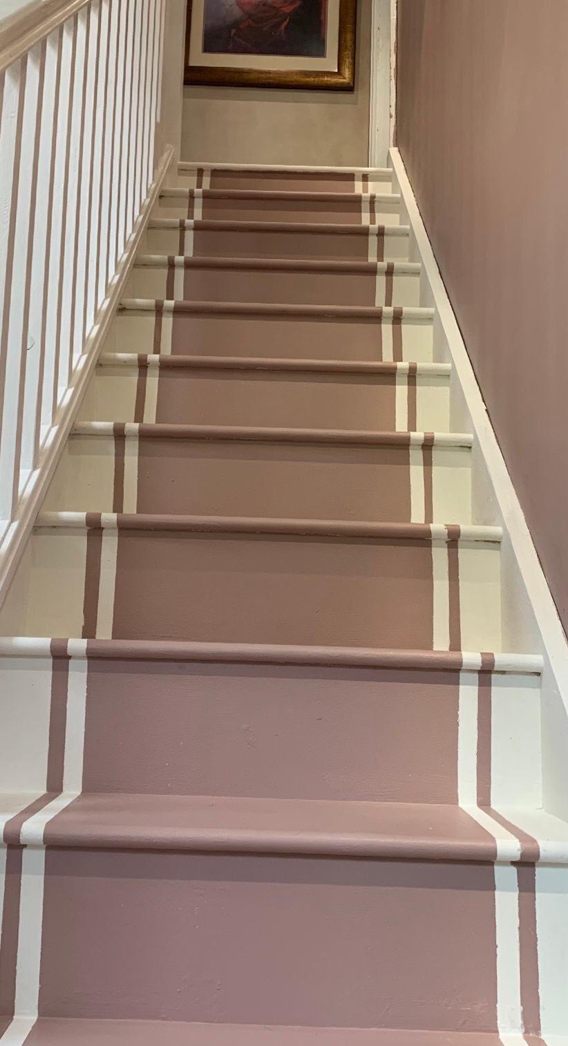 Dusky Blush Staircase Makeover