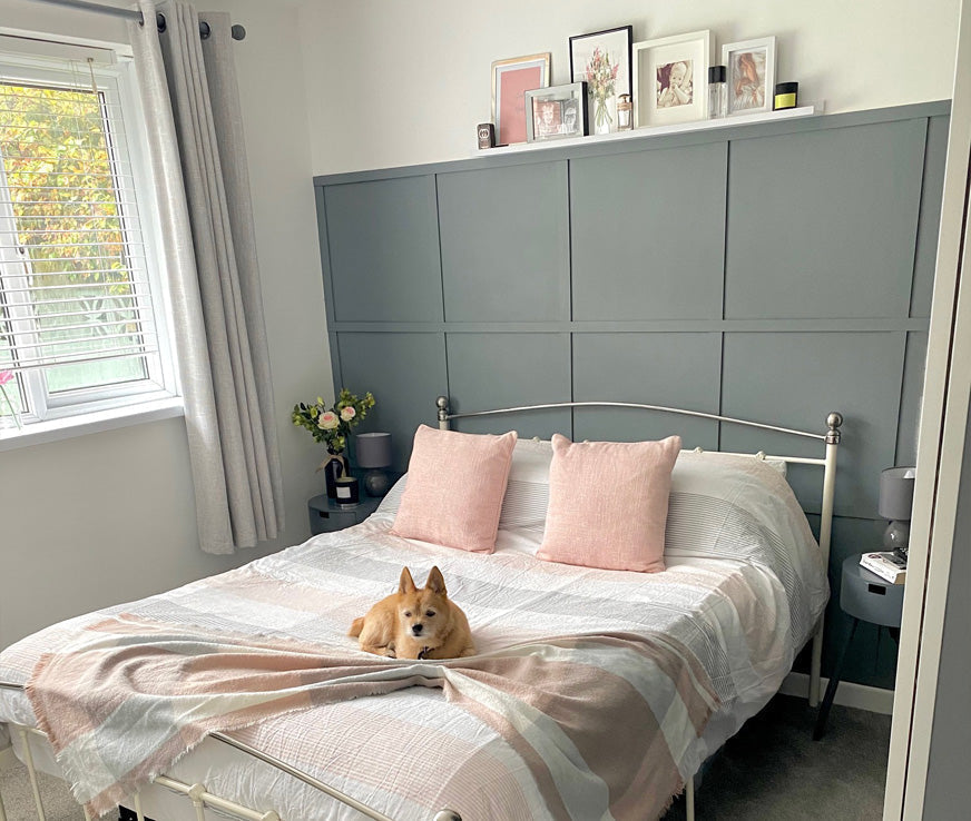 Greyhound Bedroom Feature Wall Panelling Makeover