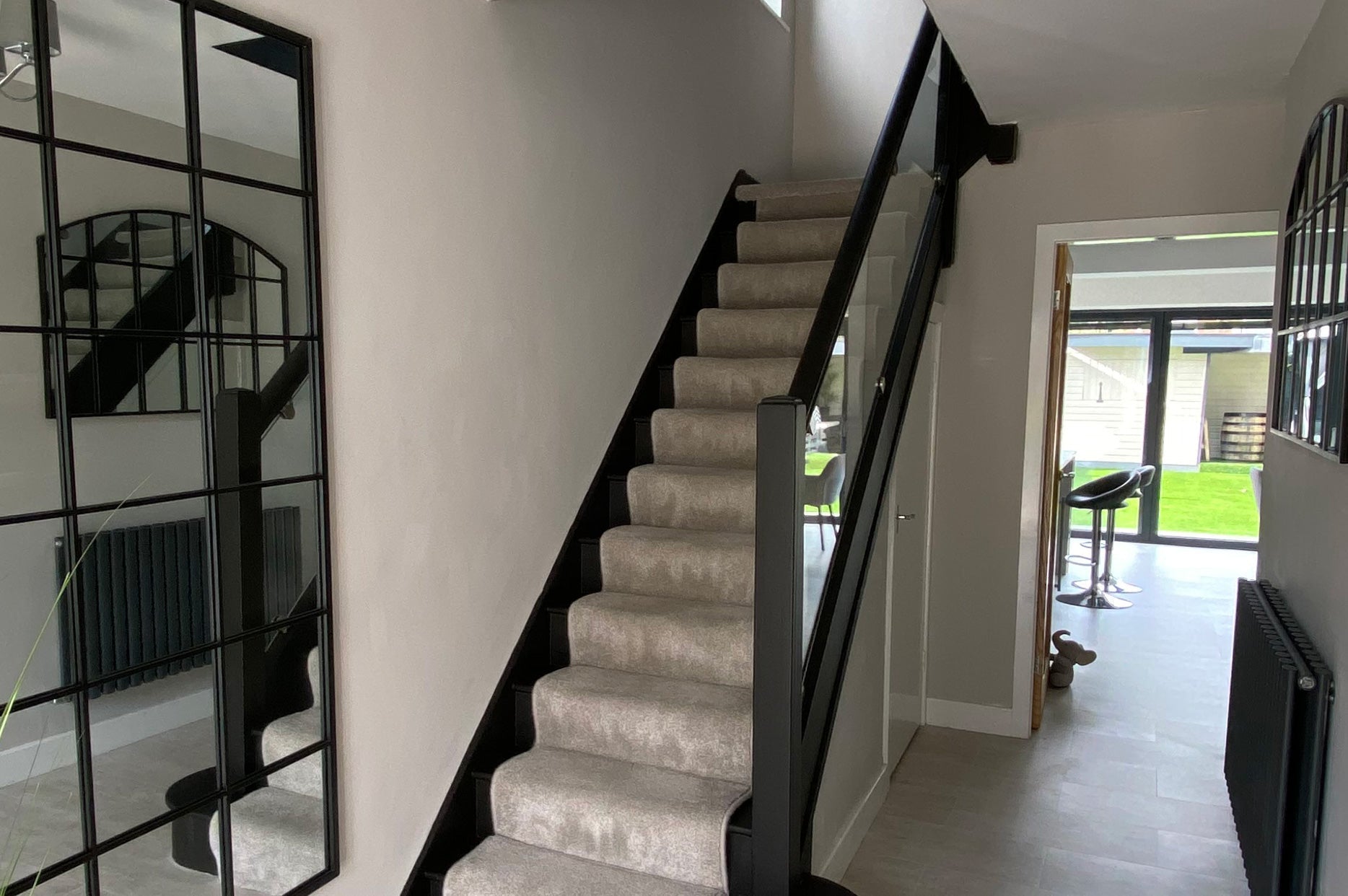 Blackjack Black Staircase & Banister Paint Makeover