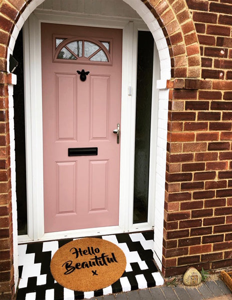 Dusky Blush Door Makeover