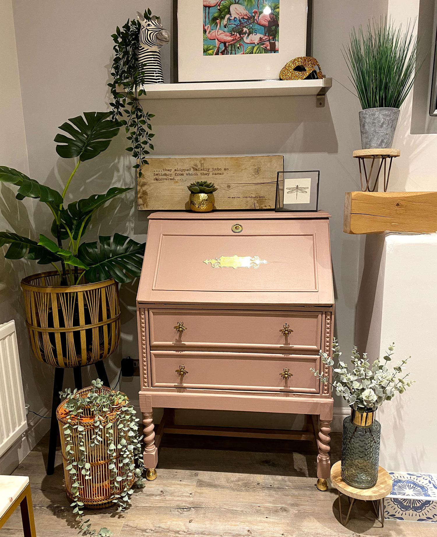 Dusky Blush Dresser Upcycling Makeover