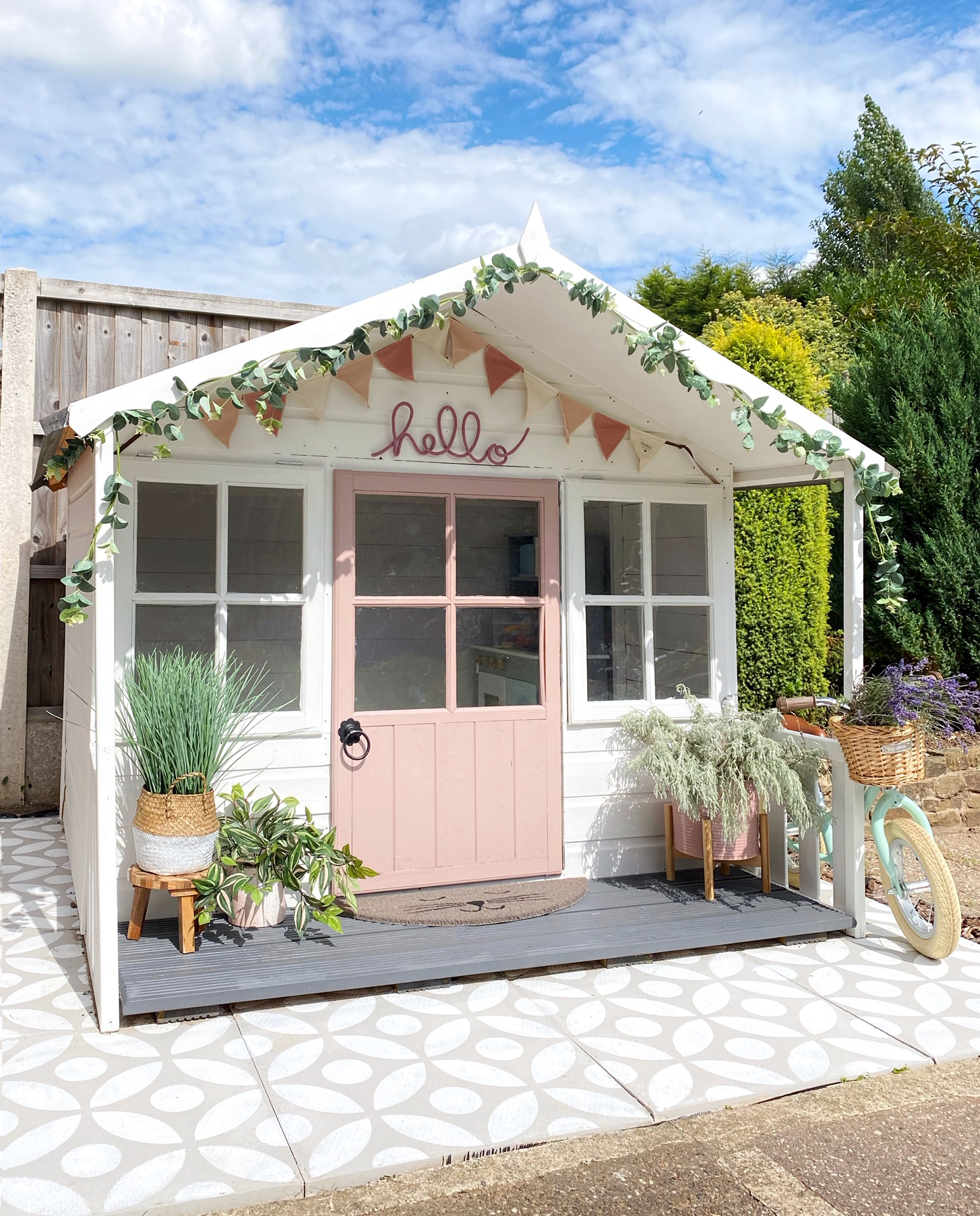 Dusky Blush Wendy House Makeover