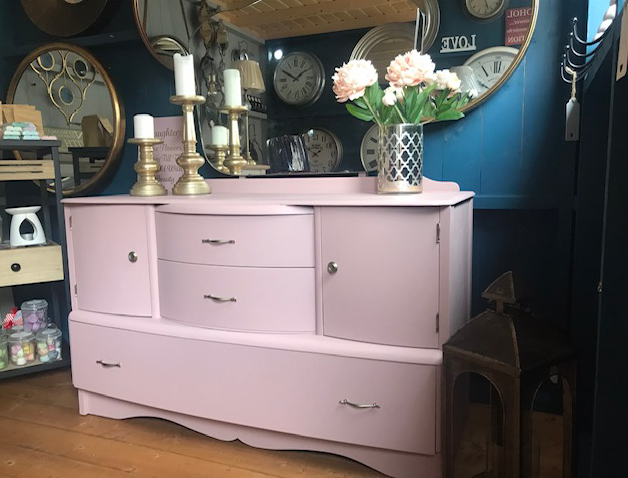 Dusky Blush Dresser Transformation