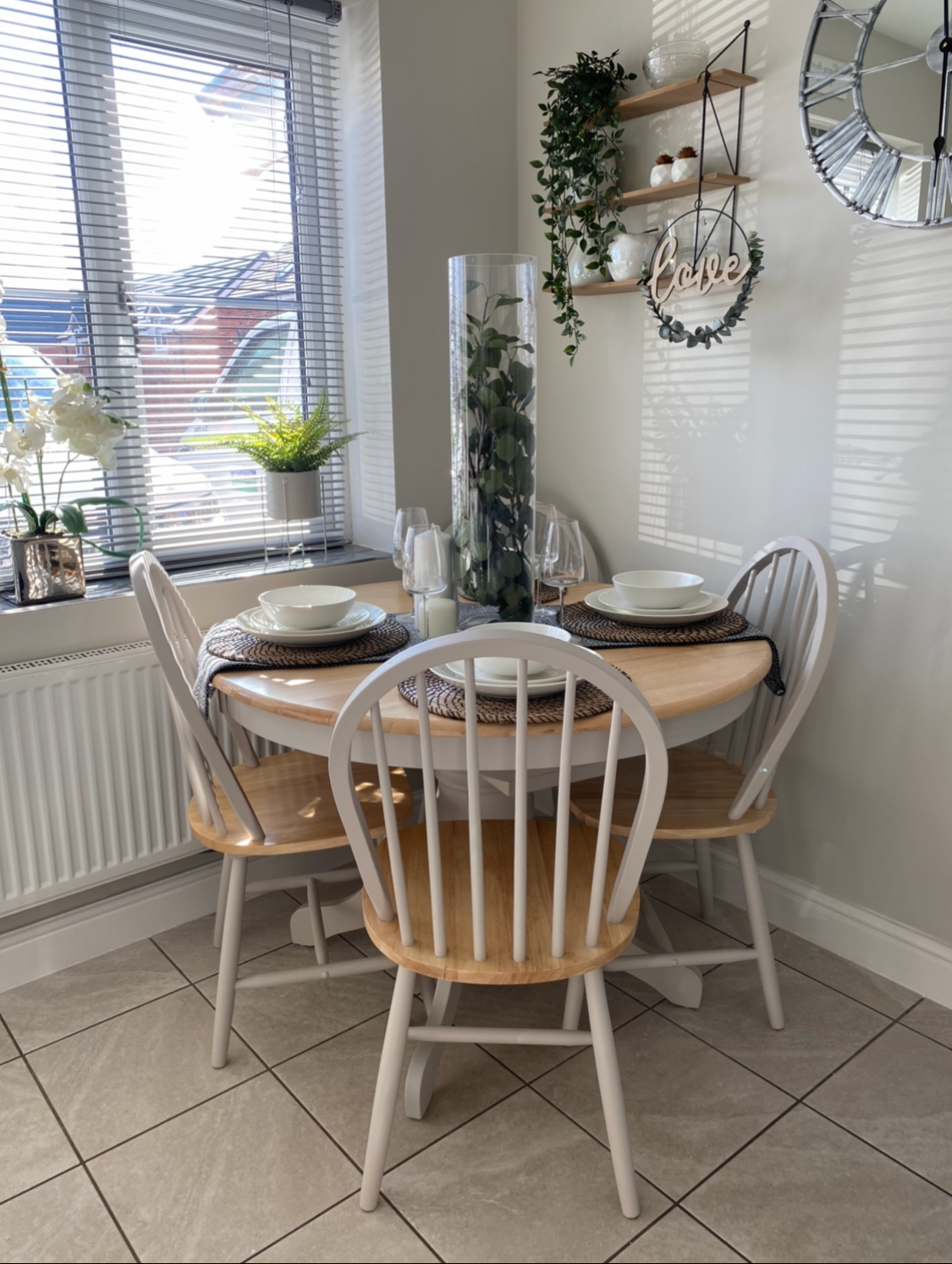 Cool Beans Round Dining Table and Chairs Makeover
