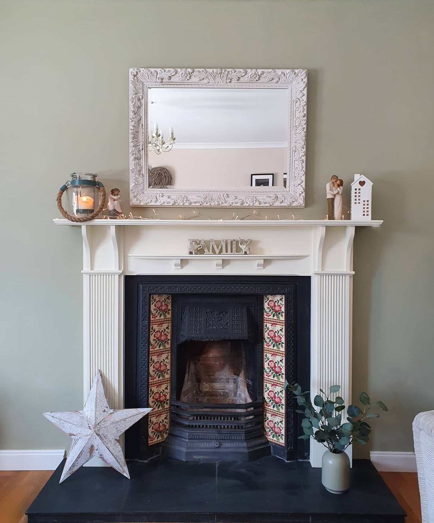 Cream Dream Fireplace Makeover