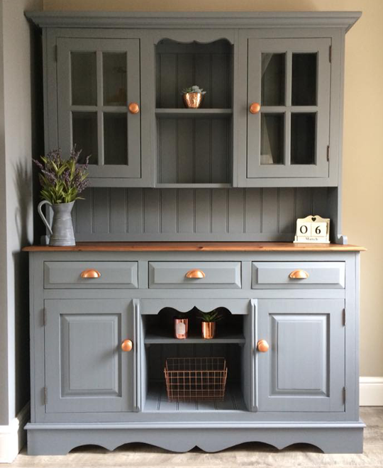 Greyhound & Cool Copper Welsh Dresser Transformation