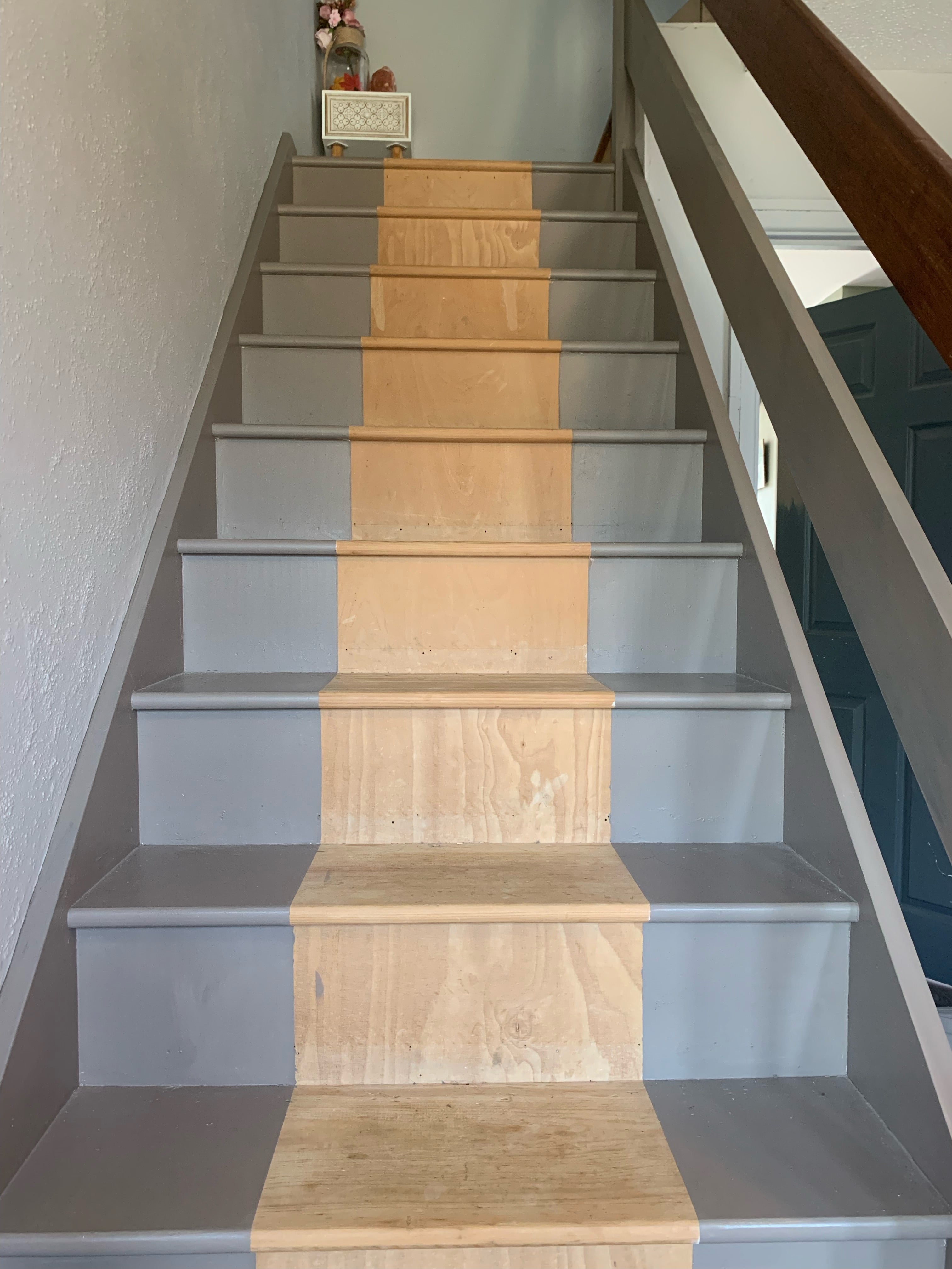 Moleskin Stairs Makeover