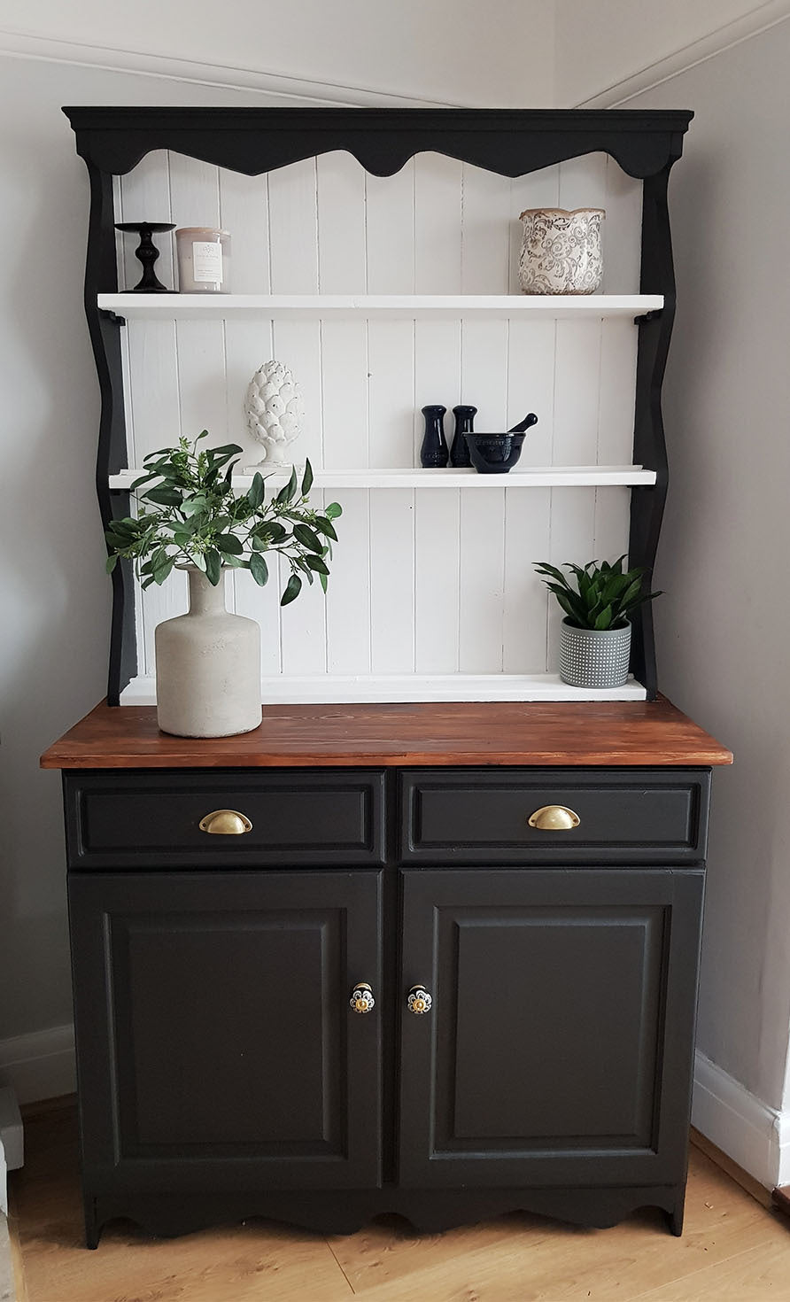 Loof & Whitey White Dresser Transformation