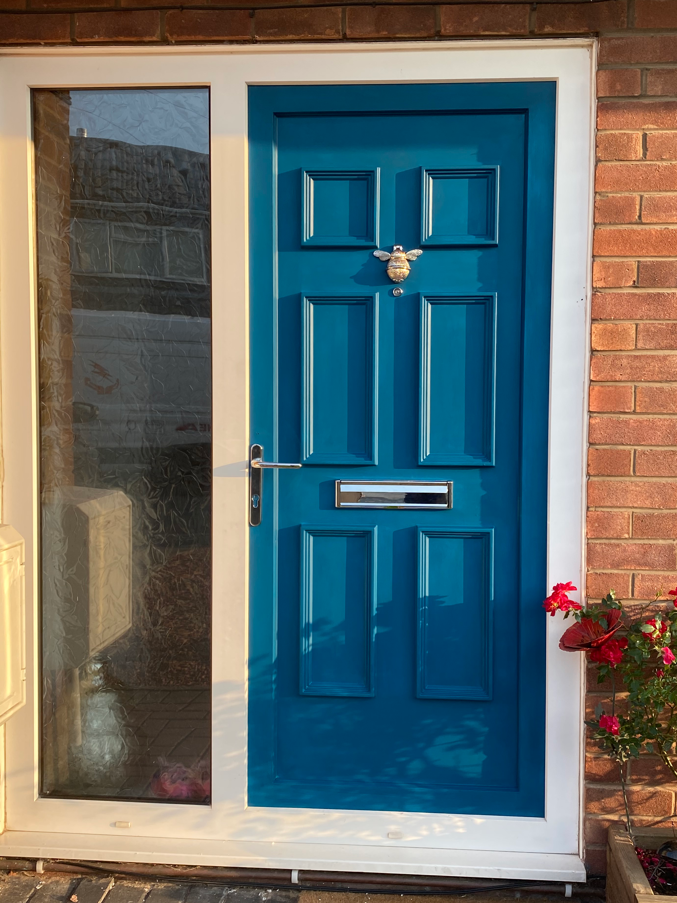 Steel Teal Door Upcycling Project