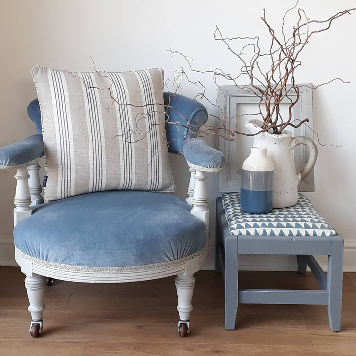 Swanky Pants Vintage Chair & Footstool Upcycling Makeover